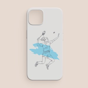 Badminton Oynayan Sporcu Tasarımlı iPhone 11 Pro Telefon Kılıfı