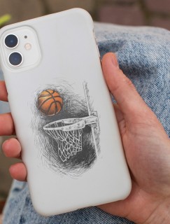 Basketbol Topu ve Pota Tasarımlı iPhone 11 Pro Telefon Kılıfı