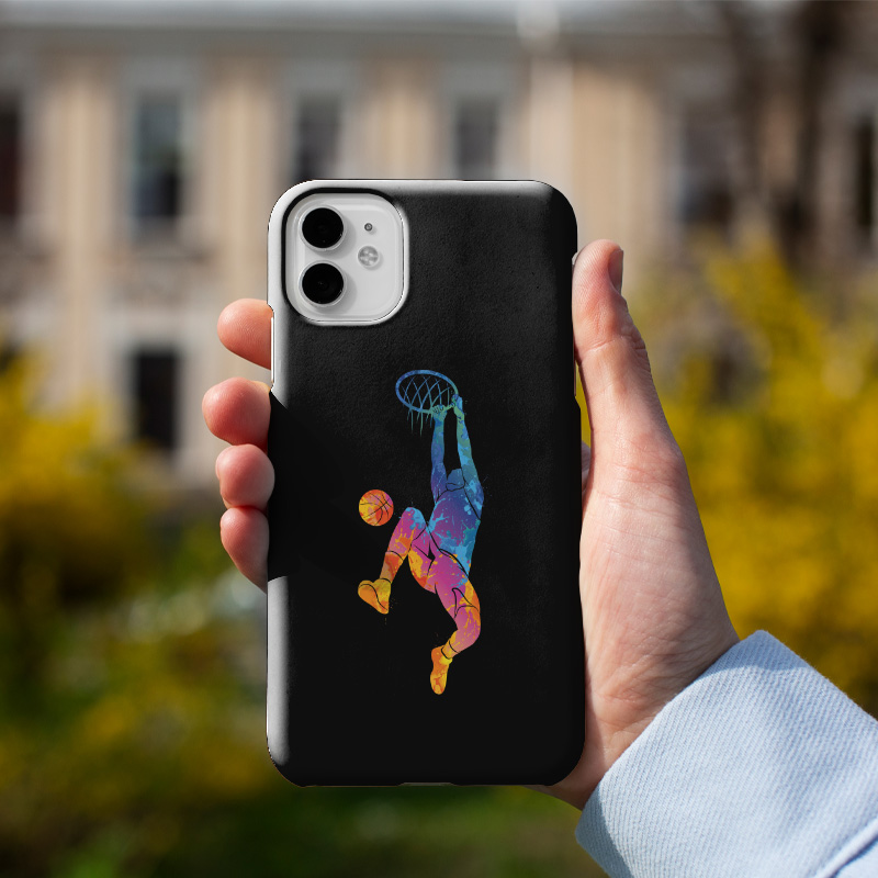 Basketbolcu Tasarımlı iPhone 11 Pro Telefon Kılıfı