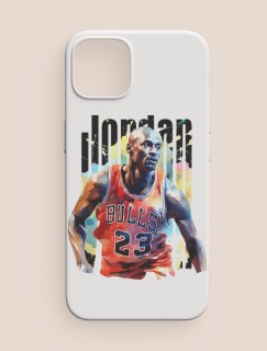 iPhone 11 Pro Max Michael Jordan Tasarımlı Beyaz Telefon Kılıfı