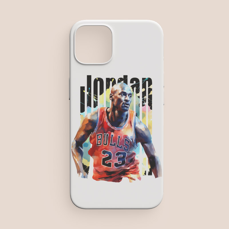 iPhone 11 Pro Max Michael Jordan Tasarımlı Beyaz Telefon Kılıfı