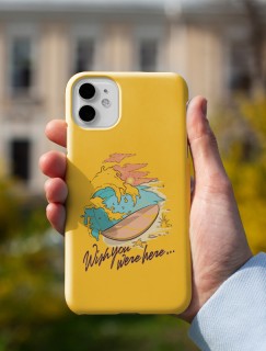 Wish You Were Here Yazılı Sörf Temalı iPhone 11 Pro Telefon Kılıfı