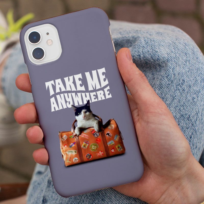 Take Me Anywhere Yazılı iPhone 12 Pro Telefon Kılıfı
