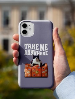 Take Me Anywhere Yazılı iPhone 13 Pro Telefon Kılıfı