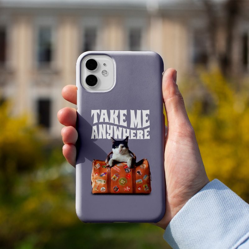 Take Me Anywhere Yazılı iPhone 12 Pro Max Telefon Kılıfı