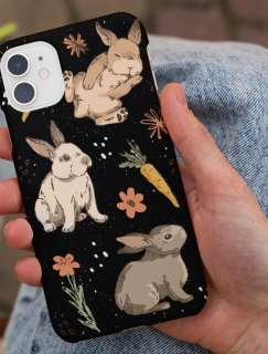 Tavşanlar Tasarımlı iPhone 11 Pro Telefon Kılıfı