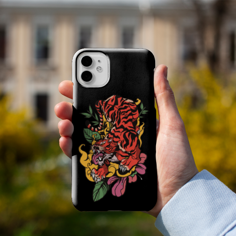 Tiger Tasarımlı iPhone 11 Telefon Kılıfı