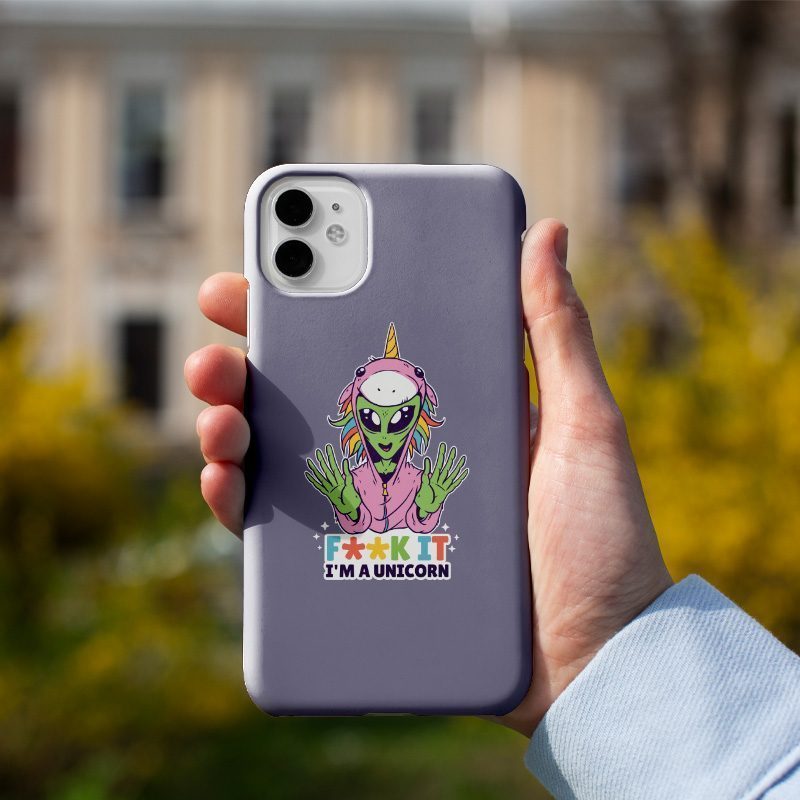 Uzaylı Unicorn Tasarımlı iPhone 11 Pro Telefon Kılıfı