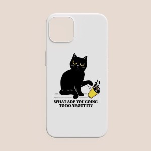 Yaramaz Kara Kedi Tasarımlı iPhone 11 Pro Max Telefon Kılıfı
