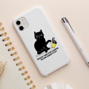 Yaramaz Kara Kedi Tasarımlı iPhone 11 Telefon Kılıfı