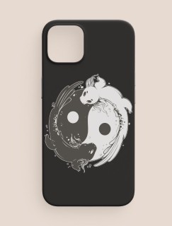 Ying Yang Fish Tasarımlı iPhone 13 Pro Max Telefon Kılıfı