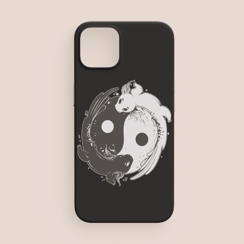 Ying Yang Fish Tasarımlı iPhone 11 Pro Max Telefon Kılıfı