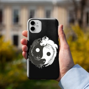 Ying Yang Fish Tasarımlı iPhone 13 Telefon Kılıfı