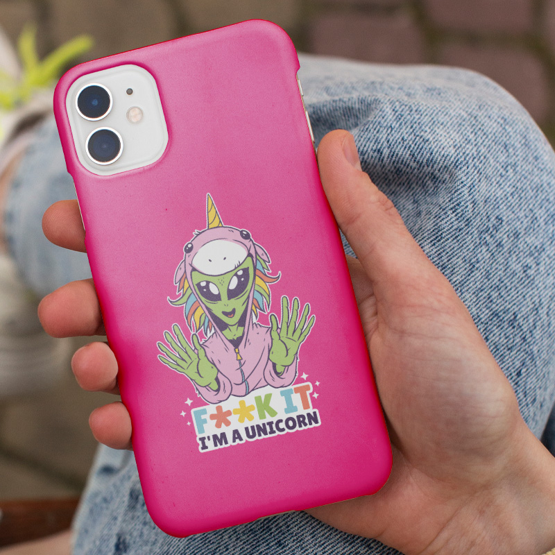 I am Unicorn Esprili Uzaylı Baskılı iPhone 11 Telefon Kılıfı