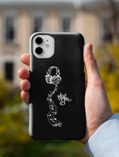 Music My Inside Tasarımlı Siyah iPhone 11 Telefon Kılıfı