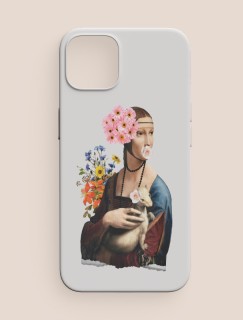 Da Vinci's Ladies Collage Tasarımlı Beyaz iPhone 11 Telefon Kılıfı