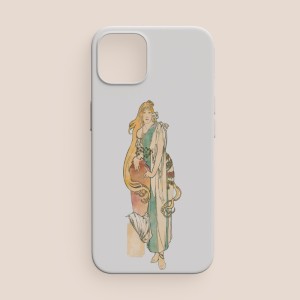 La Samaritaine (1897) Alphonse Maria Mucha Tasarımlı Beyaz iPhone 11 Telefon Kılıfı