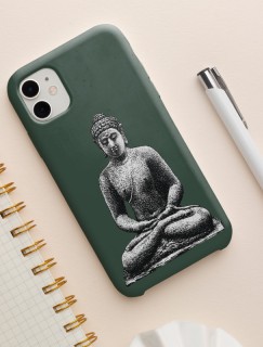 Vintage Buddha İllüstrasyonu Leo Gestel Tasarımlı iPhone 11 Telefon Kılıfı