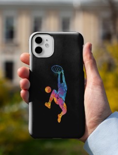Basketbolcu Tasarımlı iPhone 11 Telefon Kılıfı
