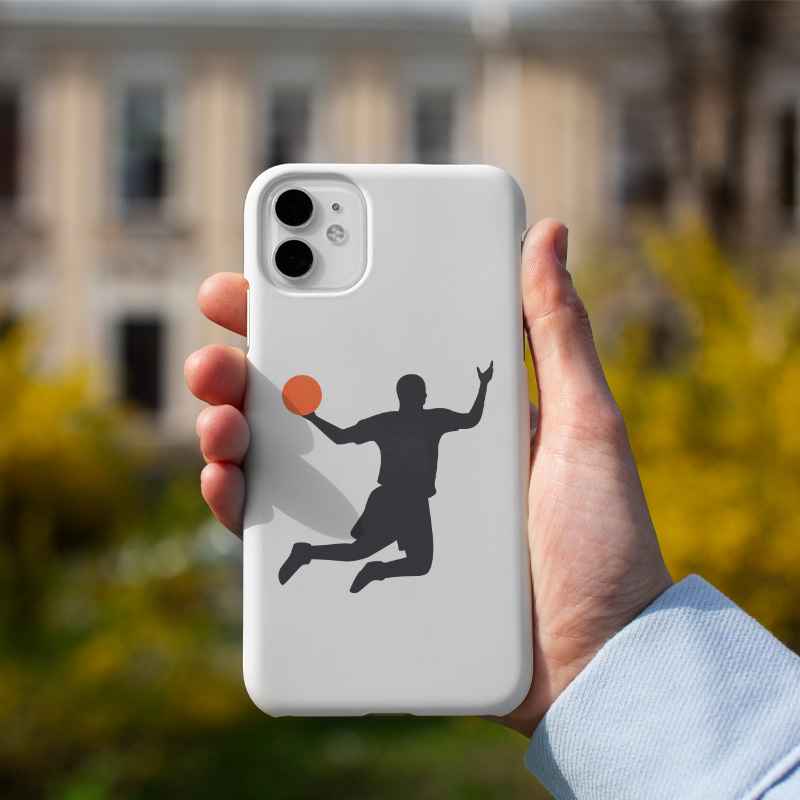 Smaç Basan Basketbolcu Tasarımlı iPhone 11 Telefon Kılıfı