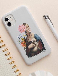 Da Vinci's Ladies Collage Tasarımlı Beyaz iPhone 12 Pro Max Telefon Kılıfı