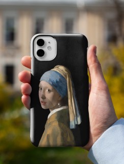 Johannes Vermeer İnci Küpeli Kız (1665) Tasarımlı iPhone 12 Pro Max Telefon Kılıfı