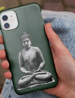 Vintage Buddha İllüstrasyonu Leo Gestel Tasarımlı iPhone 12 Pro Max Telefon Kılıfı