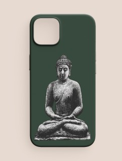 Vintage Buddha İllüstrasyonu Leo Gestel Tasarımlı iPhone 12 Pro Max Telefon Kılıfı