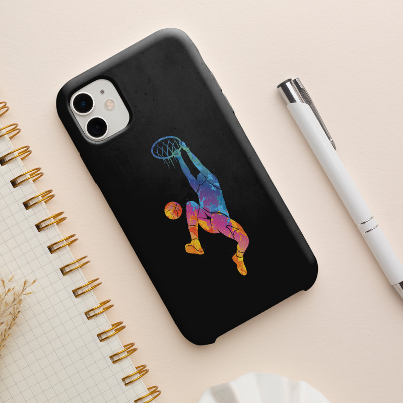 Basketbolcu Tasarımlı iPhone 12 Pro Max Telefon Kılıfı