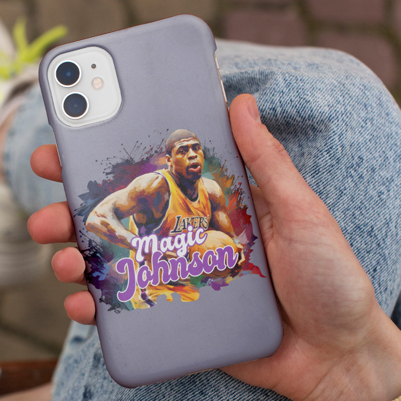 iPhone 12 Pro Max Magic Johnson Tasarımlı Basketbol Serisi Telefon Kılıfı