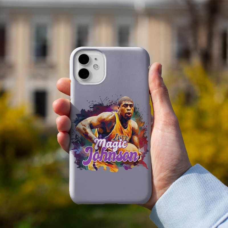 iPhone 12 Pro Max Magic Johnson Tasarımlı Basketbol Serisi Telefon Kılıfı