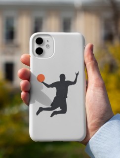 Smaç Basan Basketbolcu Tasarımlı iPhone 12 Pro Max Telefon Kılıfı