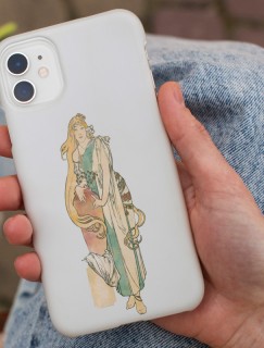 La Samaritaine (1897) Alphonse Maria Mucha Tasarımlı Beyaz iPhone 12 Pro Telefon Kılıfı