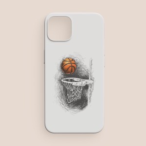 Basketbol Topu ve Pota Tasarımlı iPhone 12 Pro Telefon Kılıfı