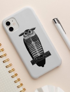 Horned owl (Hoornuil) (1915) Samuel Jessurun de Mesquita Tasarımlı Beyaz iPhone 12 Telefon Kılıfı