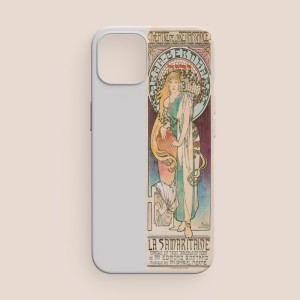 La Samaritaine (1897) by Alphonse Maria Mucha Kolajlı Beyaz iPhone 12 Telefon Kılıfı