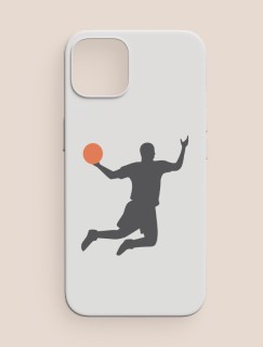 Smaç Basan Basketbolcu Tasarımlı iPhone 12 Telefon Kılıfı