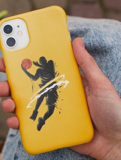 Basketbolcu Tasarımlı iPhone 12 Telefon Kılıfı