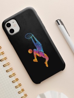 Basketbolcu Tasarımlı iPhone 12 Telefon Kılıfı