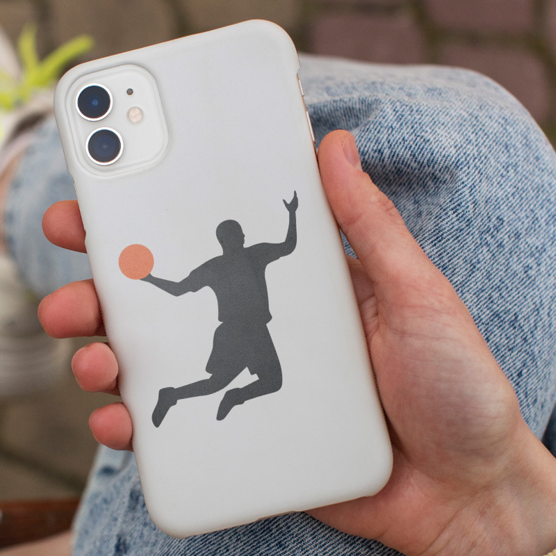 Smaç Basan Basketbolcu Tasarımlı iPhone 12 Telefon Kılıfı