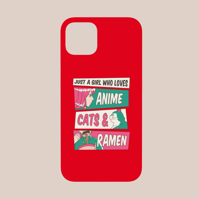 Anime, Cats, Ramen Esprili iPhone 13 Pro Max Telefon Kılıfı