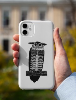 Horned owl (Hoornuil) (1915) Samuel Jessurun de Mesquita Tasarımlı Beyaz iPhone 13 Pro Max Telefon Kılıfı