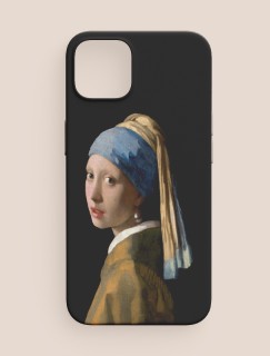 Johannes Vermeer İnci Küpeli Kız (1665) Tasarımlı iPhone 13 Pro Max Telefon Kılıfı