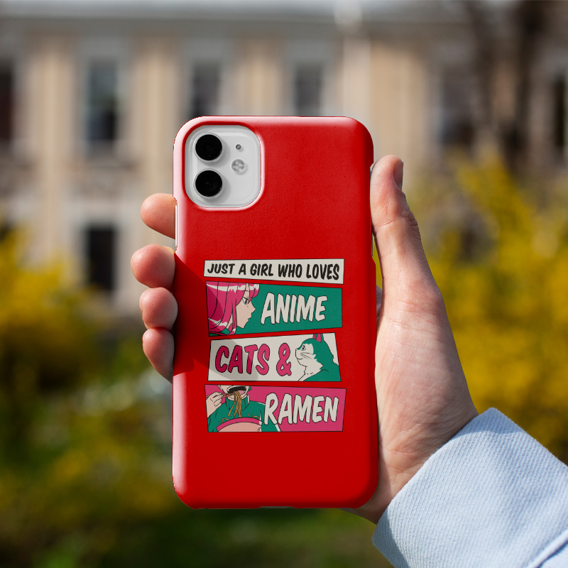 Anime, Cats, Ramen Esprili iPhone 13 Telefon Kılıfı