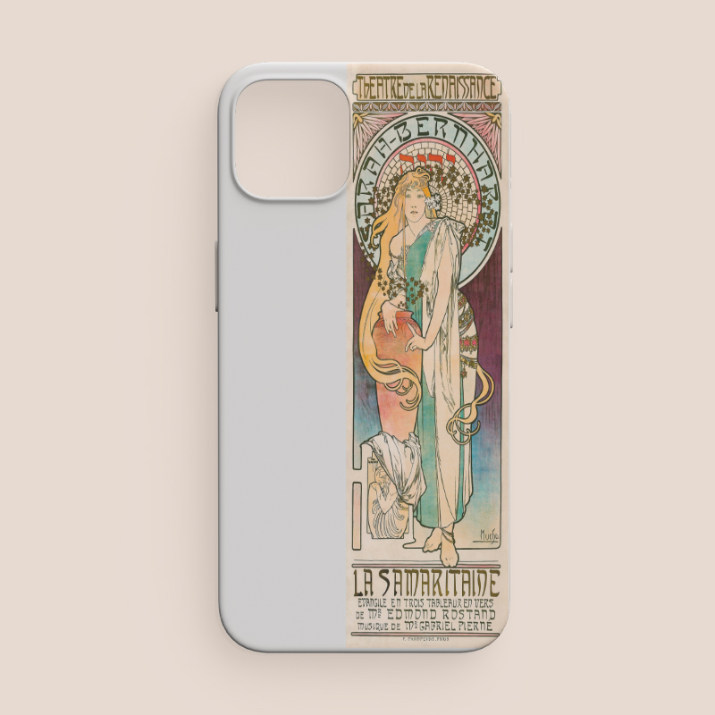 La Samaritaine (1897) by Alphonse Maria Mucha Kolajlı Beyaz iPhone 13 Telefon Kılıfı