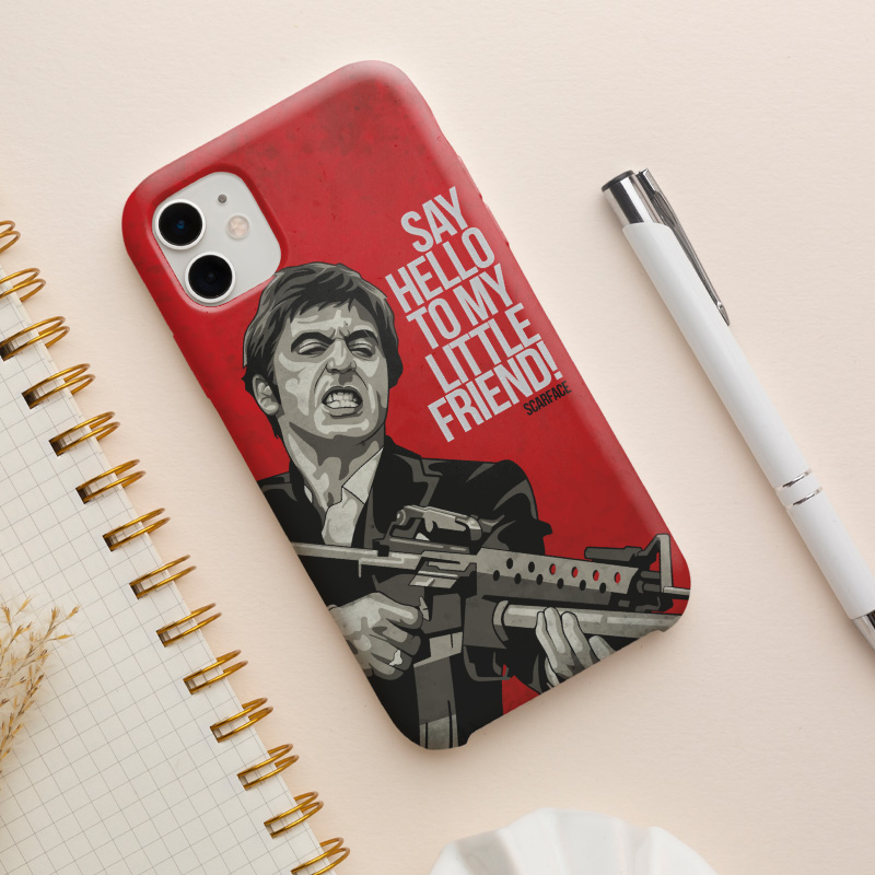 Say Hello to My Little Friend Yazılı Scarface iPhone 13 Telefon Kılıfı