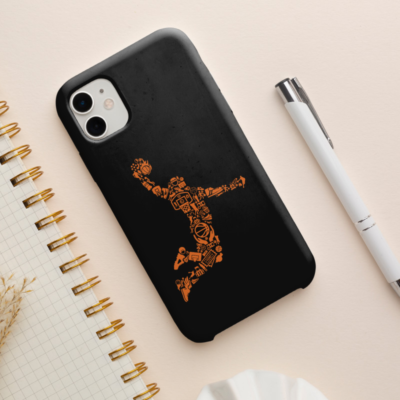 Basketbol Ruhu Tasarımlı iPhone 13 Telefon Kılıfı