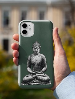 Vintage Buddha İllüstrasyonu Leo Gestel Tasarımlı iPhone 14 Telefon Kılıfı