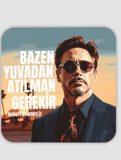 Robert Downer Jr. Tasarımlı 4lü Kare Bardak Altlığı