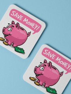 Save Money Domuzcuk Tasarımlı 4lü Kare Bardak Altlığı